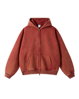 Faded Two-Way Zip Hoodie