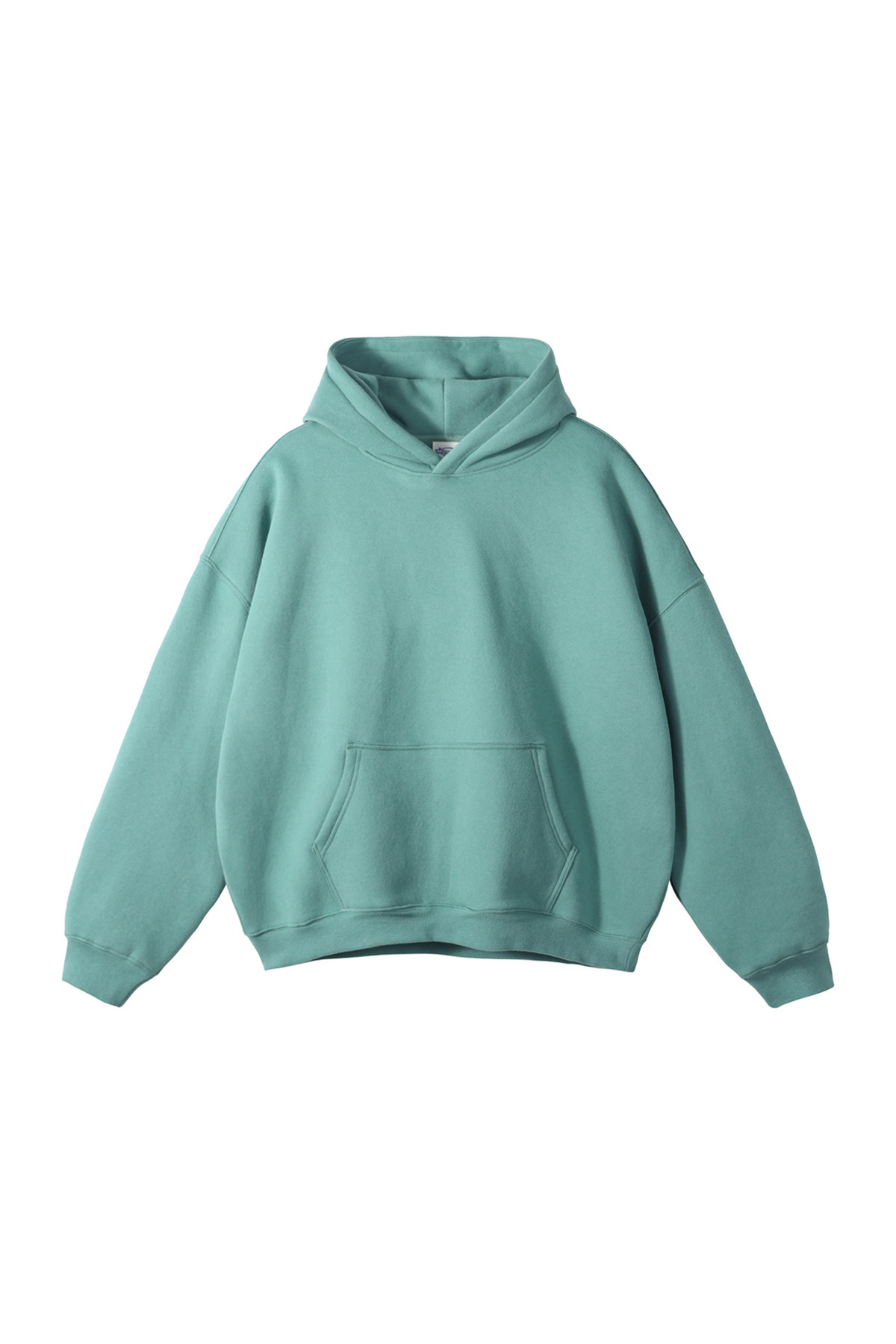 Fleece-Lined Pullover Hoodie in Green – front product view