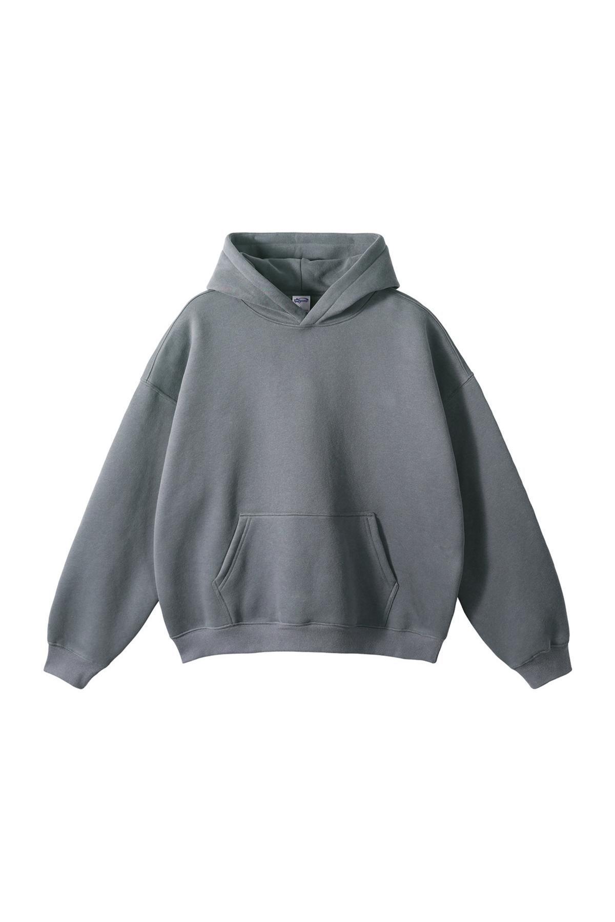 Fleece-Lined Pullover Hoodie in Dark Grey – front product view