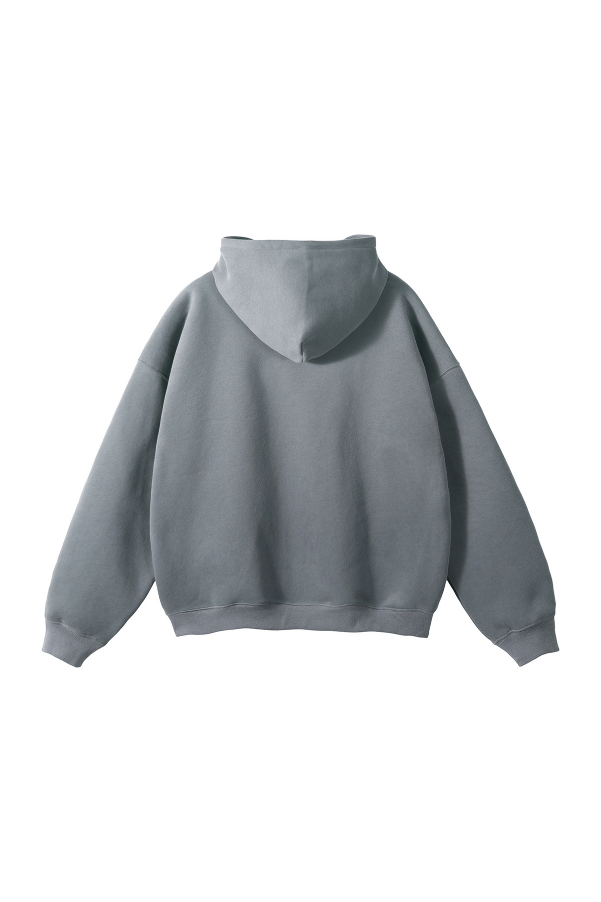 Fleece-Lined Pullover Hoodie in Dark Grey – back product view