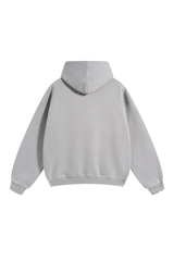 Fleece-Lined Pullover Hoodie in Grey – back product view