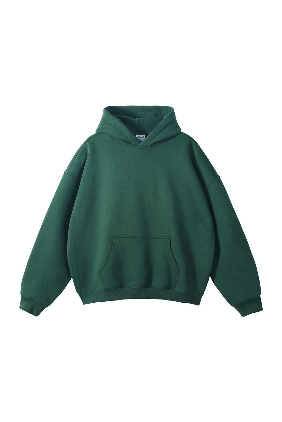 Fleece-Lined Pullover Hoodie in Forest Green – front product view