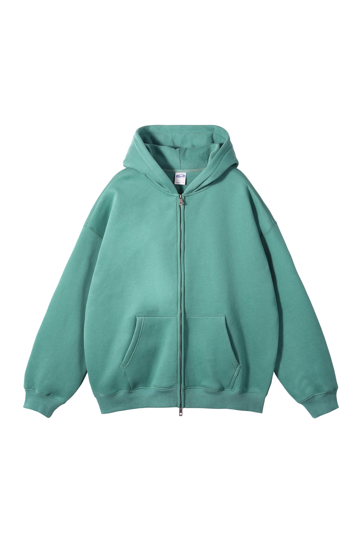 Brushed Fleece Two-Way Zip Hoodie