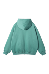 Brushed Fleece Two-Way Zip Hoodie