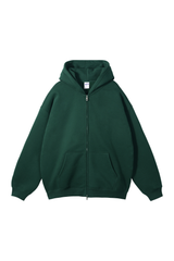 Brushed Fleece Two-Way Zip Hoodie