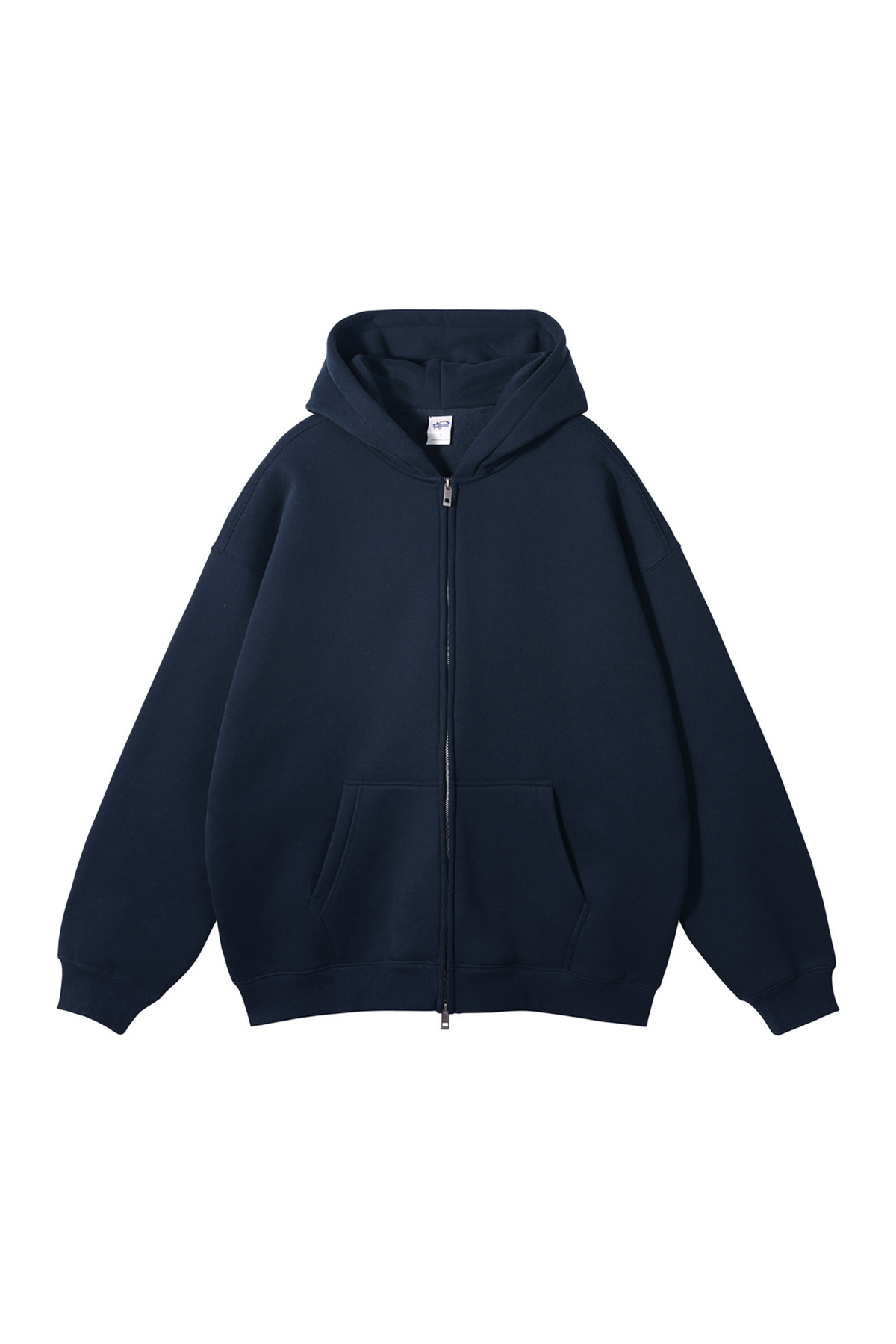 Brushed Fleece Two-Way Zip Hoodie
