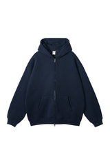 Brushed Fleece Two-Way Zip Hoodie