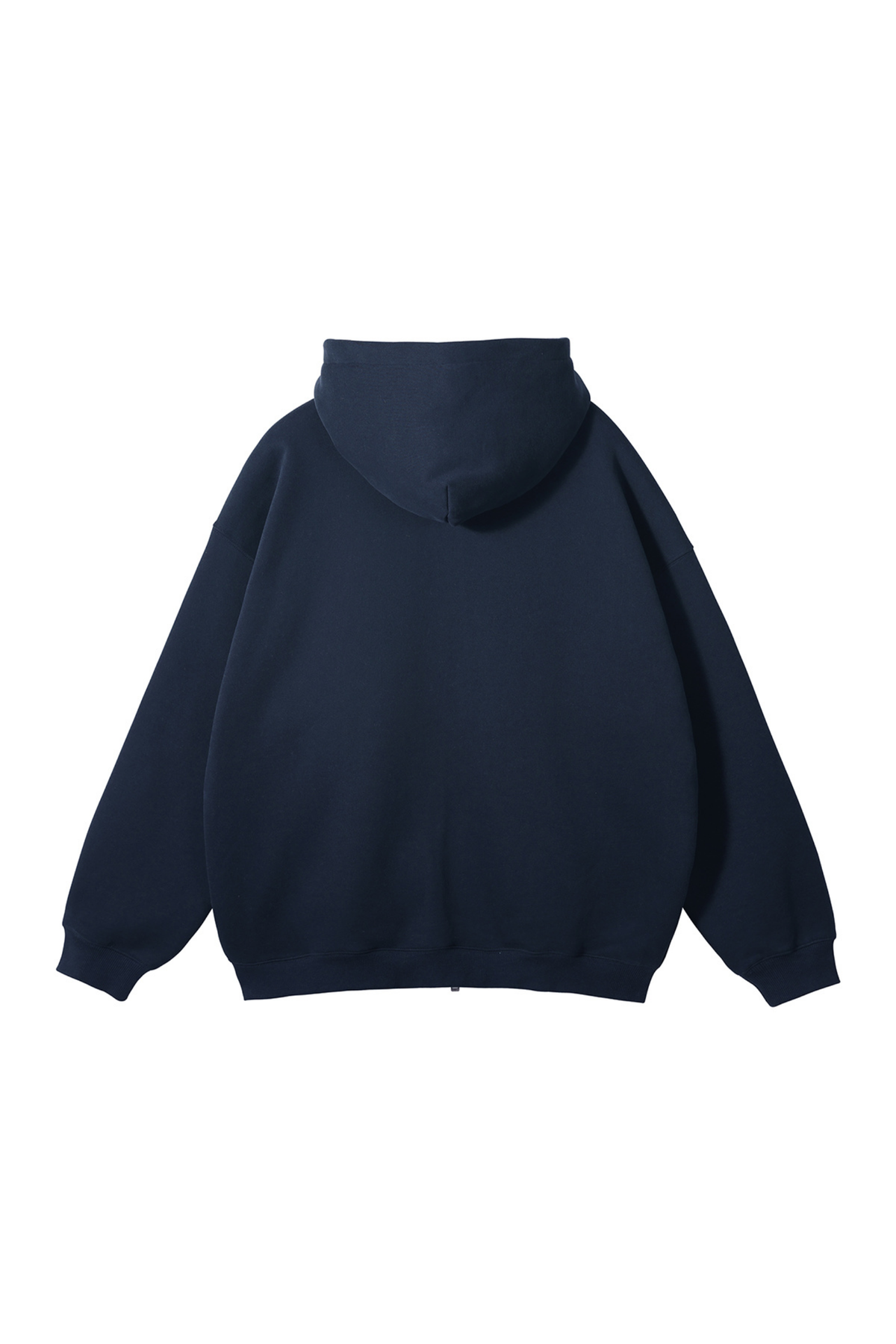 Brushed Fleece Two-Way Zip Hoodie