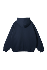 Brushed Fleece Two-Way Zip Hoodie