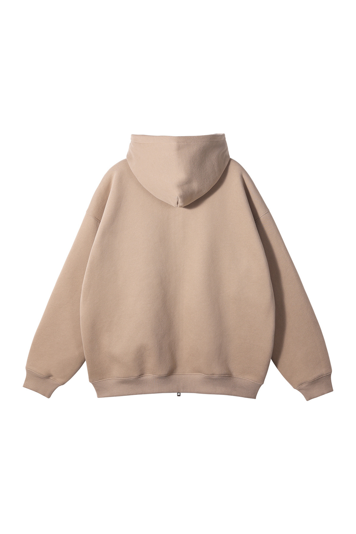 Brushed Fleece Two-Way Zip Hoodie