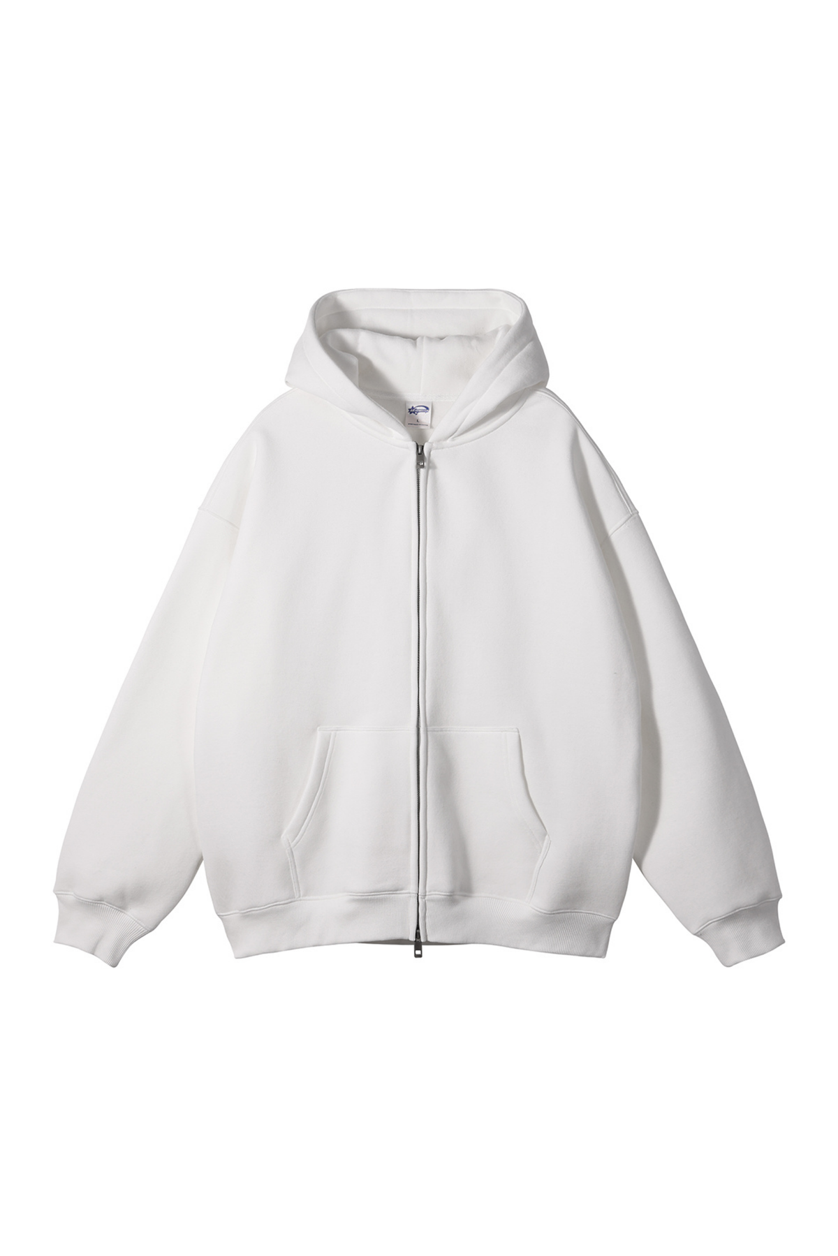 Brushed Fleece Two-Way Zip Hoodie