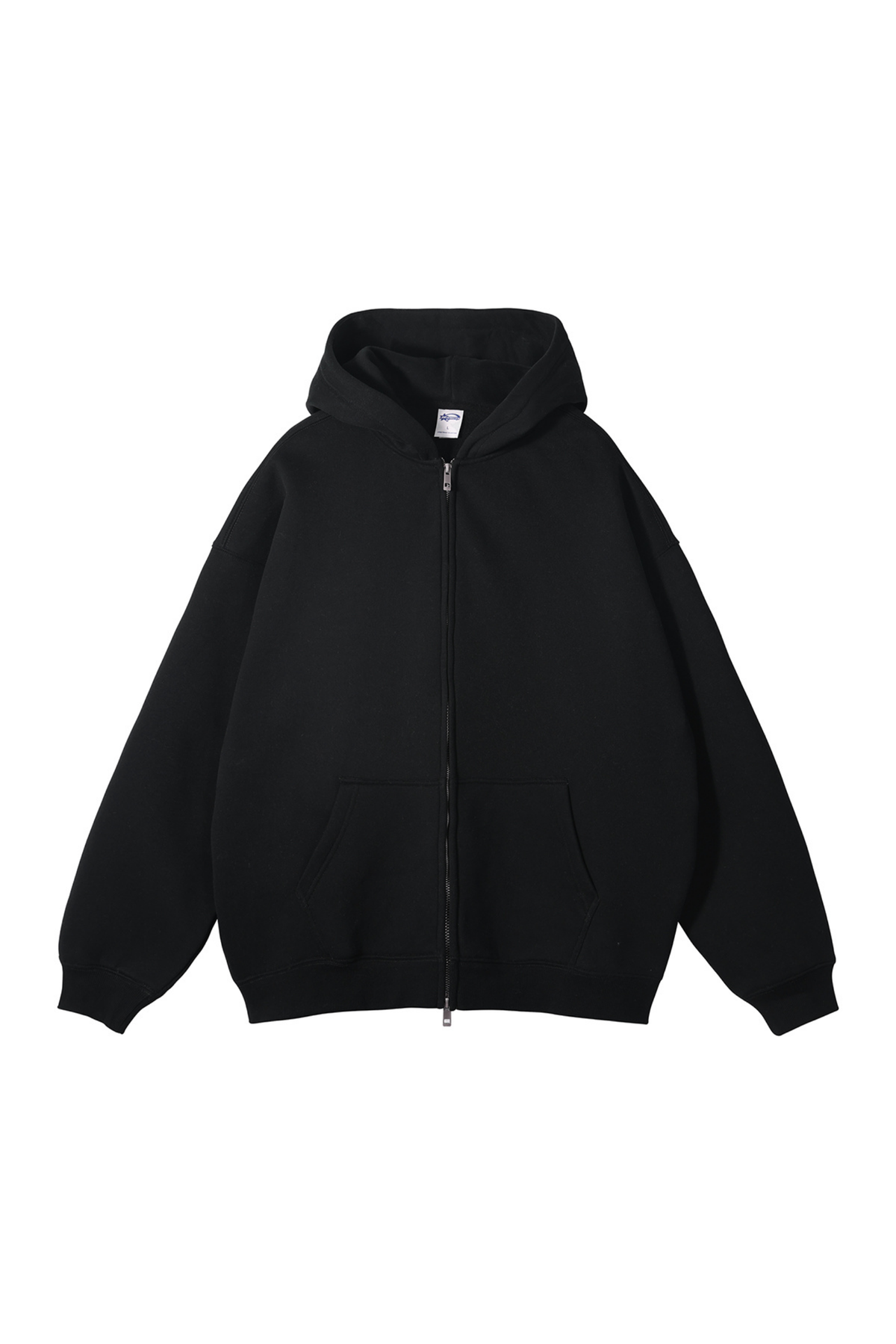Brushed Fleece Two-Way Zip Hoodie