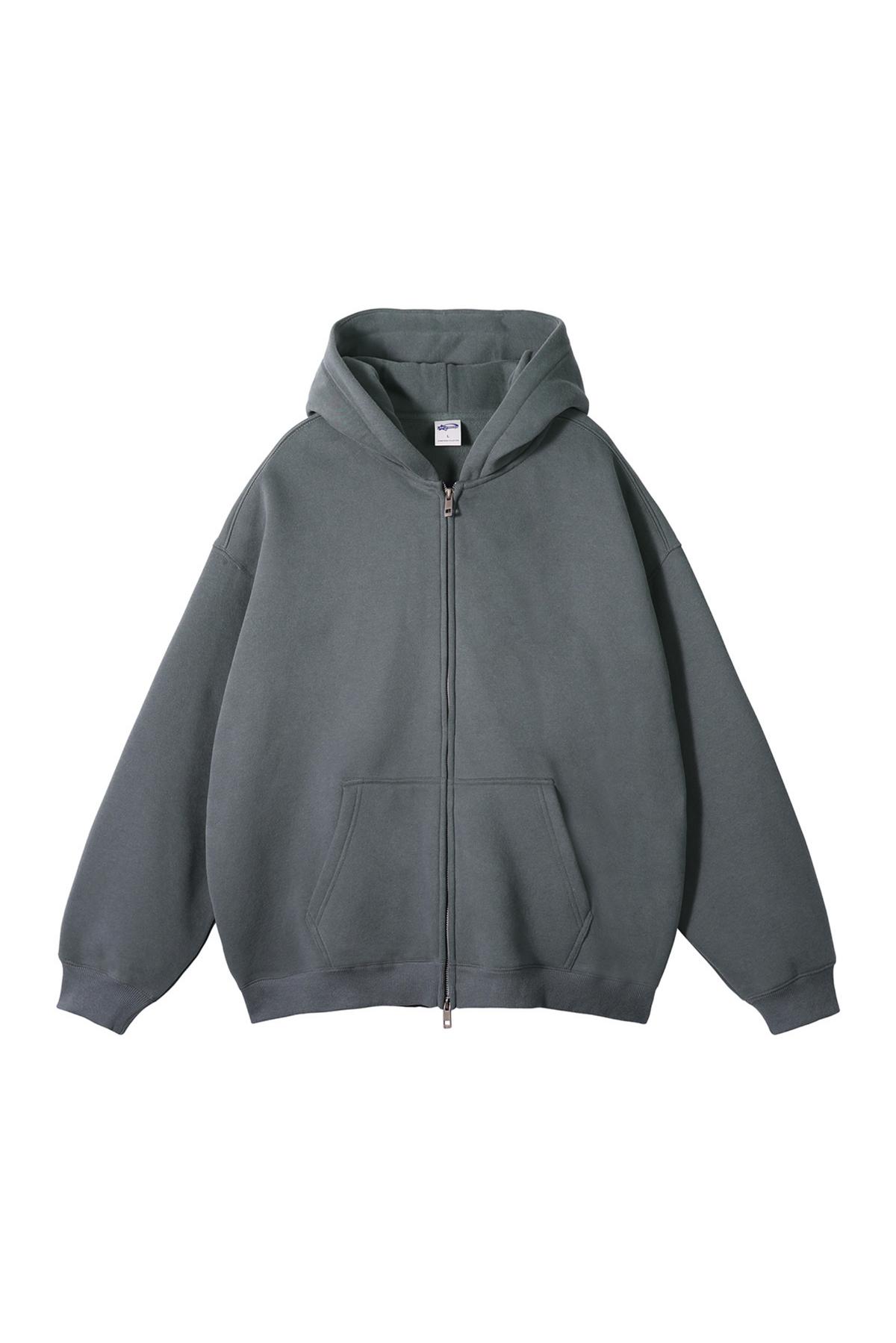 Brushed Fleece Two-Way Zip Hoodie