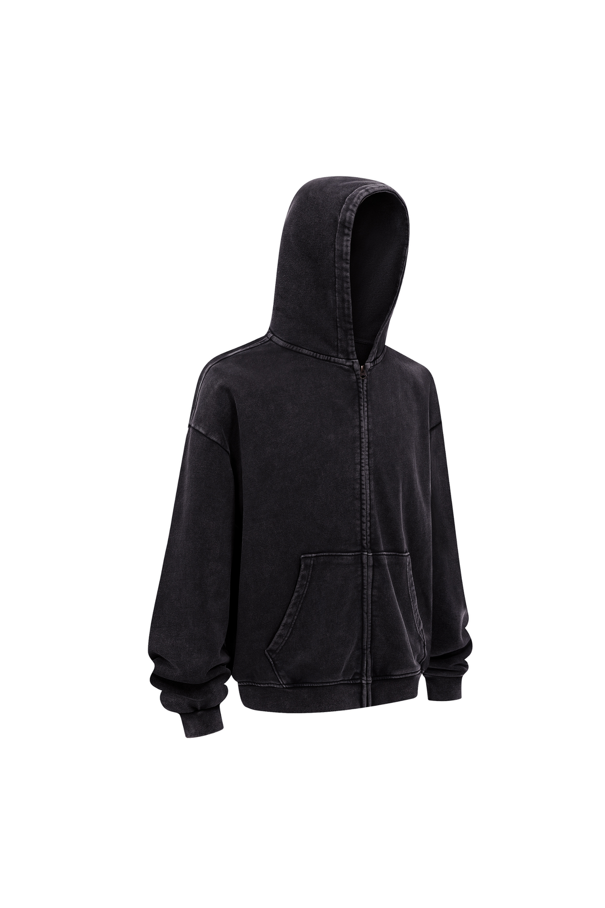 Heavyweight Vintage Washed Full-Zip Hoodie