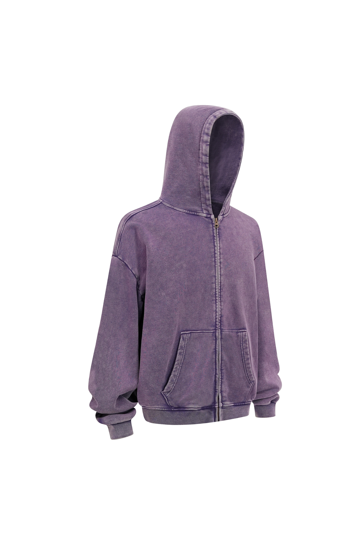 Heavyweight Vintage Washed Full-Zip Hoodie