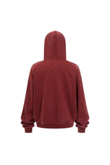 Distressed Two-Way Zip Hoodie