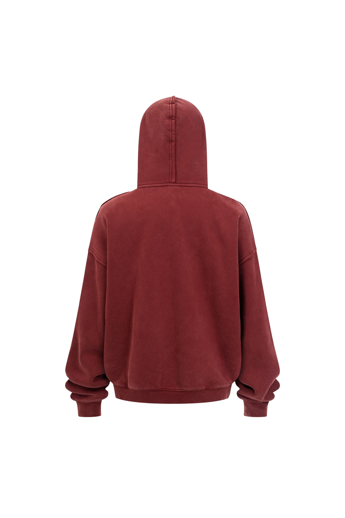 Distressed Two-Way Zip Hoodie