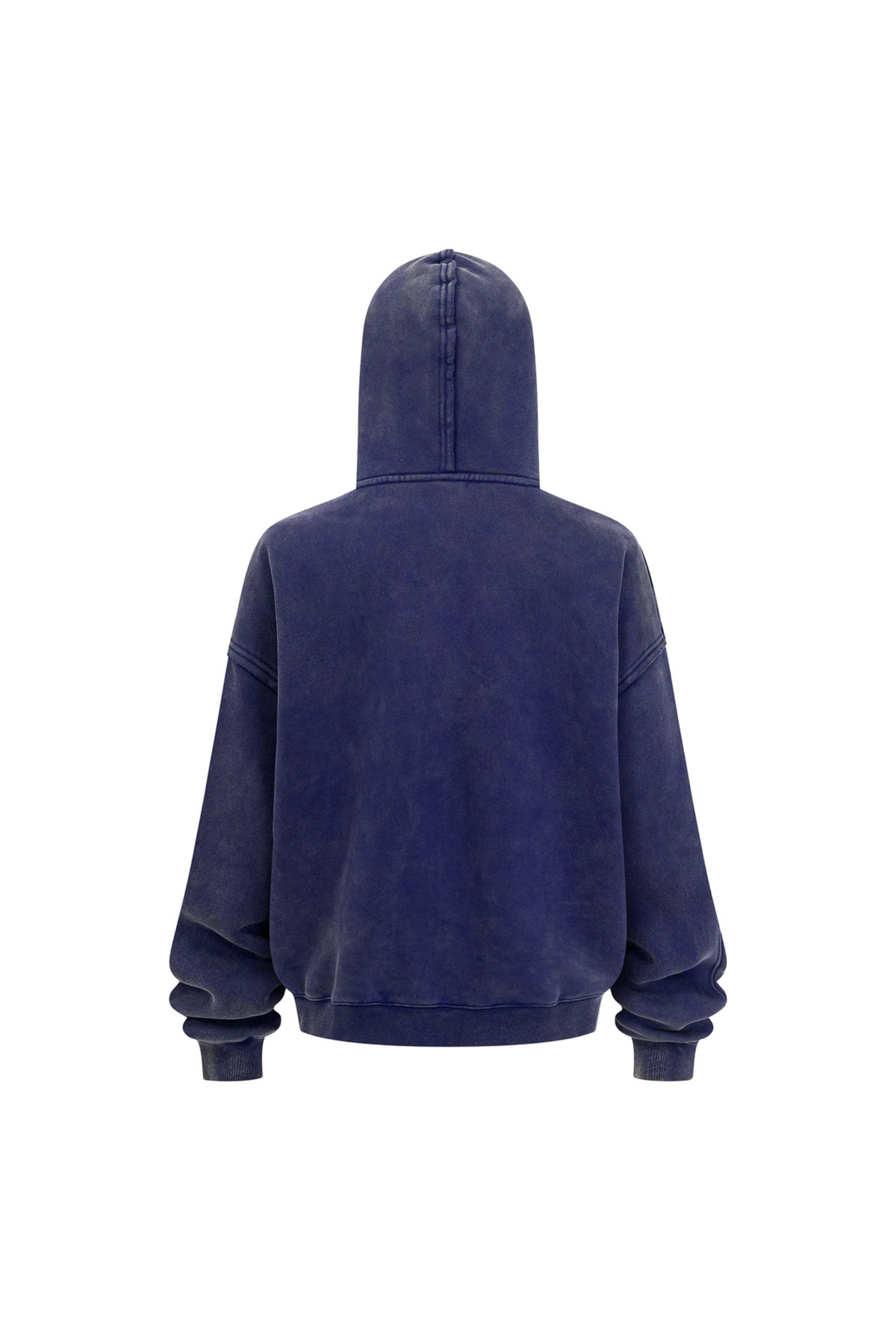 Distressed Two-Way Zip Hoodie