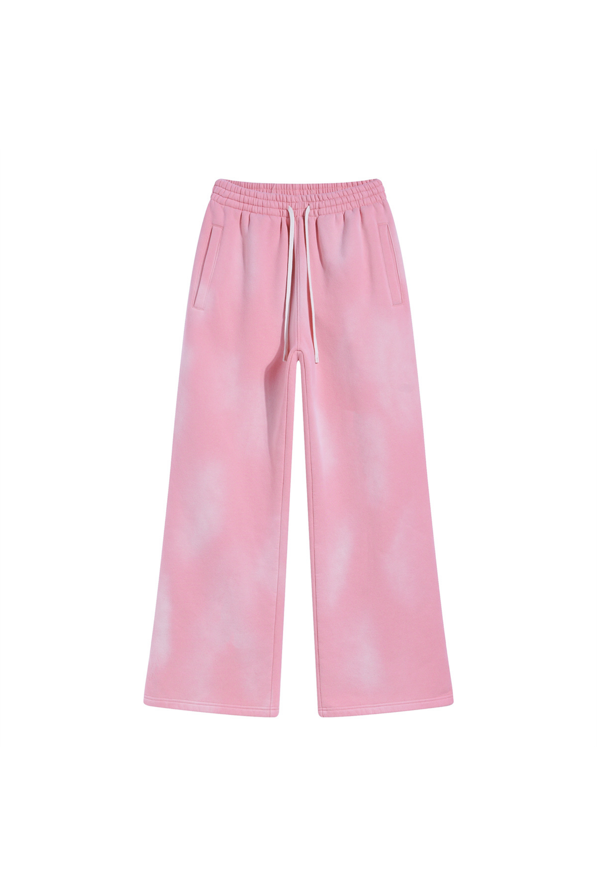 Faded Wide-Leg Joggers