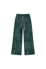 Faded Wide-Leg Joggers