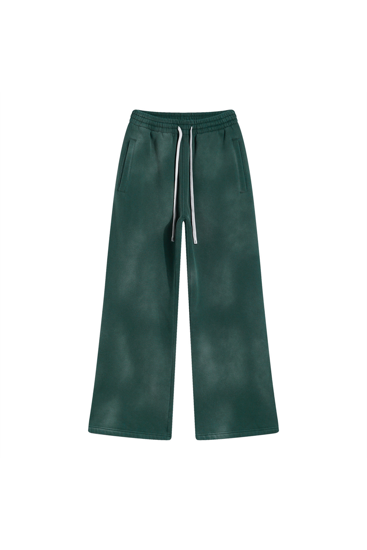Faded Wide-Leg Joggers