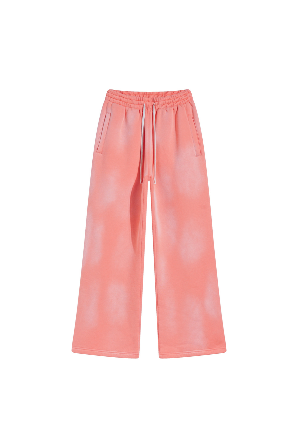 Faded Wide-Leg Joggers