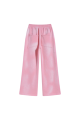 Faded Wide-Leg Joggers