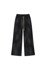 Faded Wide-Leg Joggers