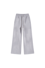 Faded Wide-Leg Joggers