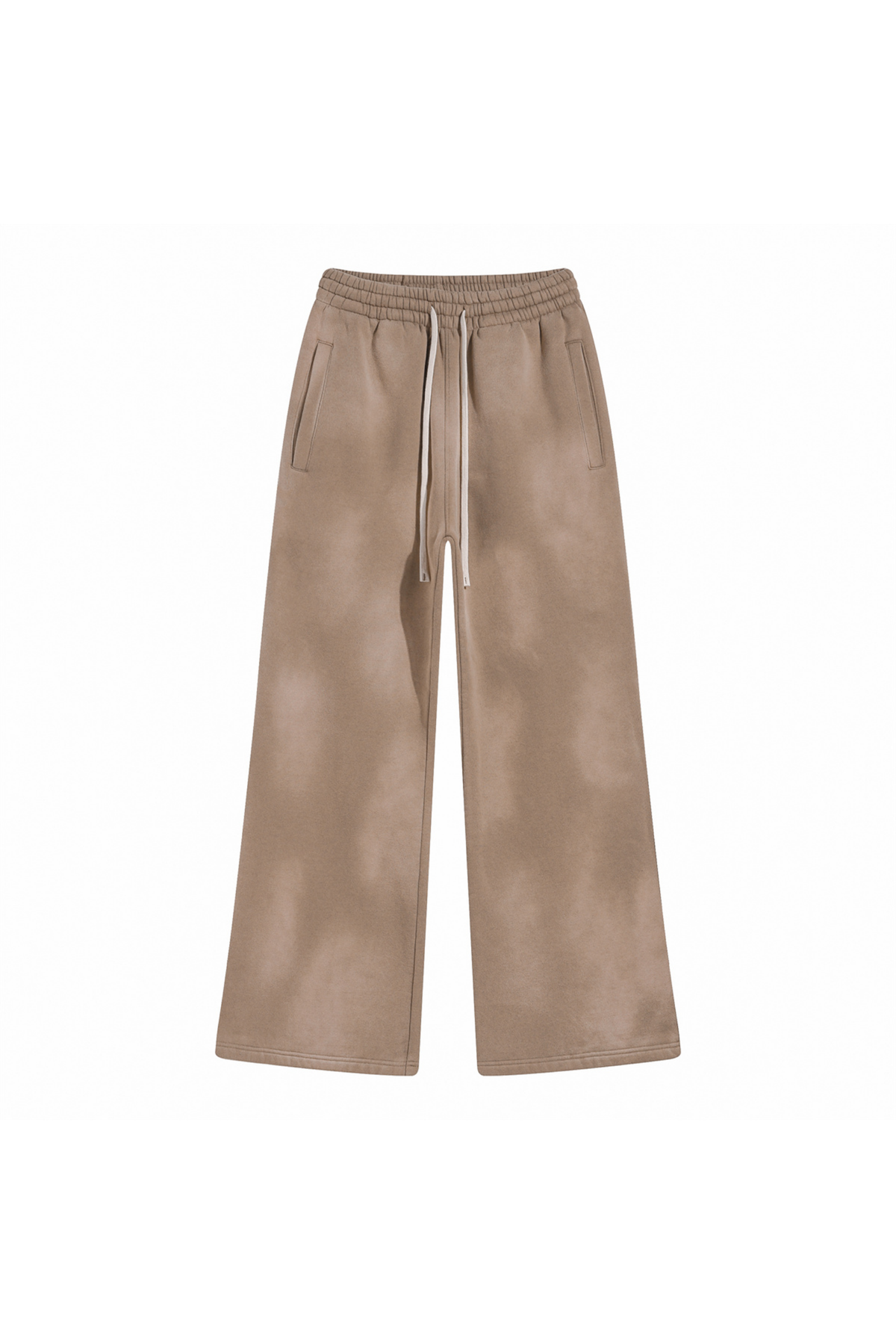 Faded Wide-Leg Joggers