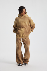 Faded Wide-Leg Joggers