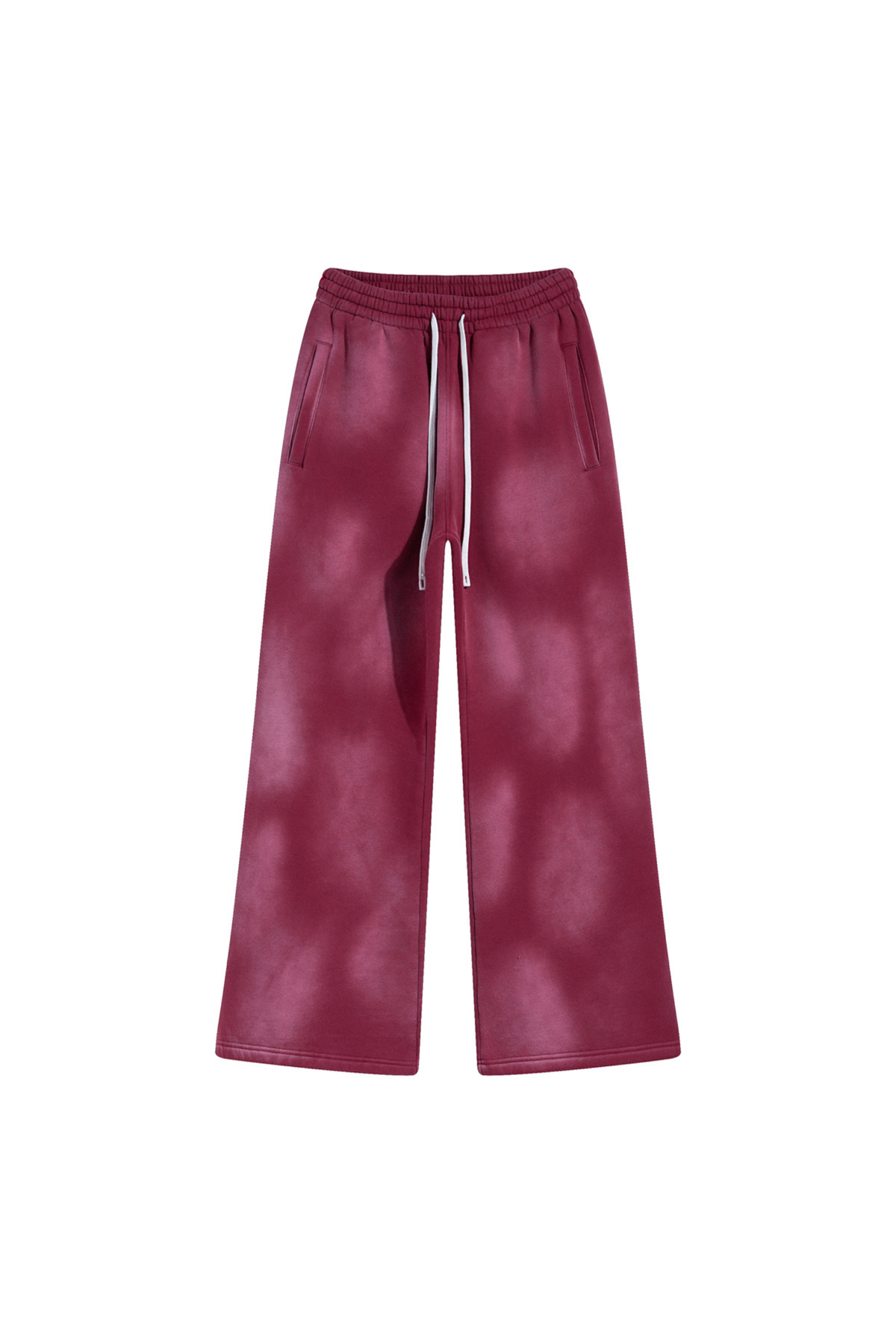 Faded Wide-Leg Joggers
