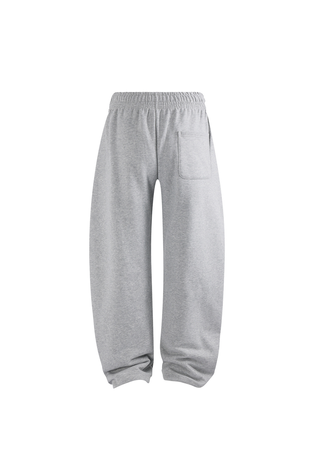 Brushed-Fleece Barrel-Leg Joggers in Grey Marl – detail view