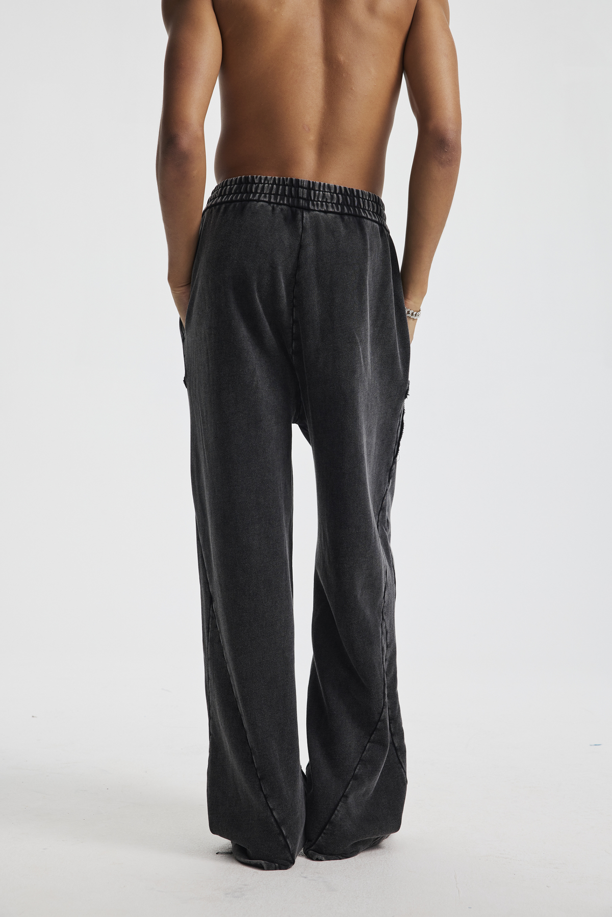 Panelled Wide-Leg Joggers