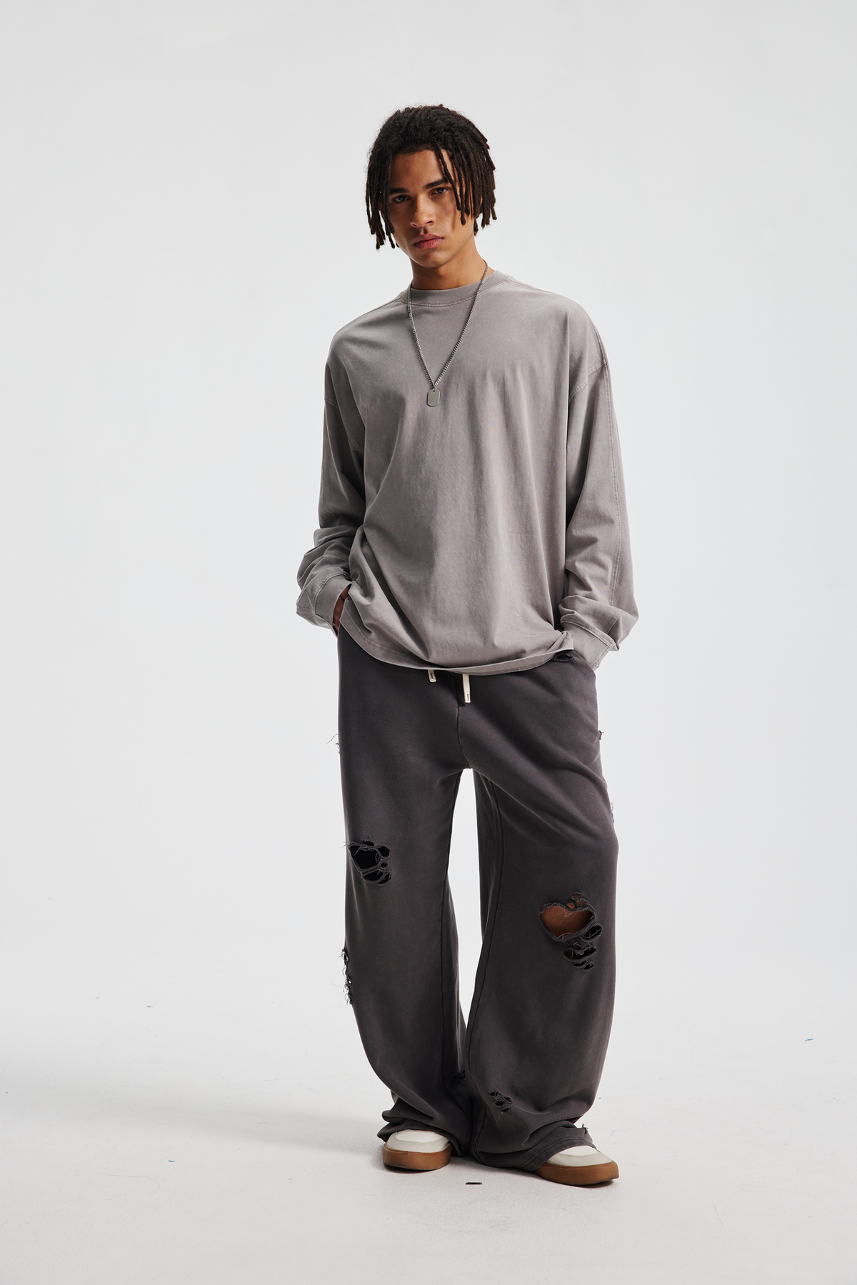 Panelled Long-Sleeve T-Shirt
