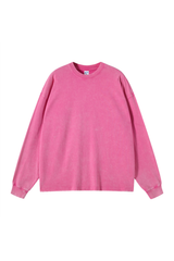 Distressed Washed Long-Sleeve T-Shirt
