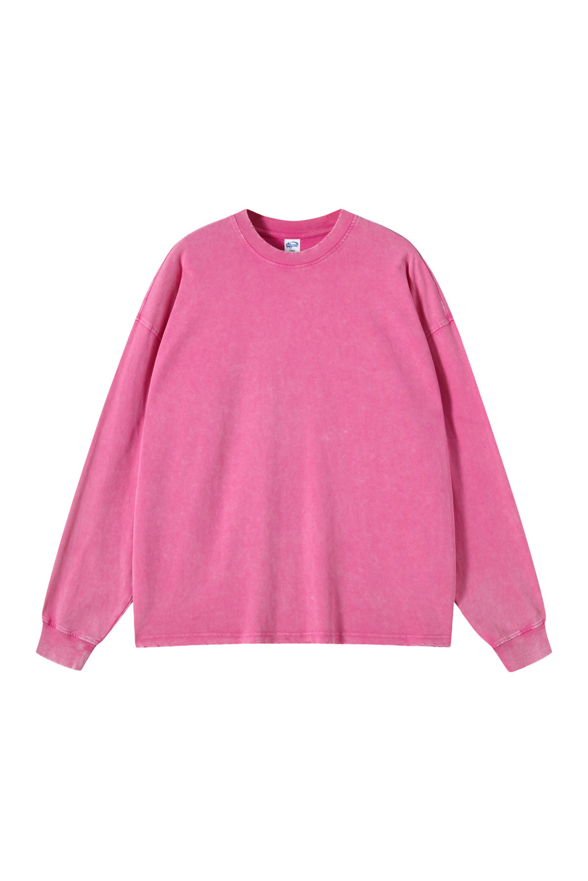 Distressed Washed Long-Sleeve T-Shirt