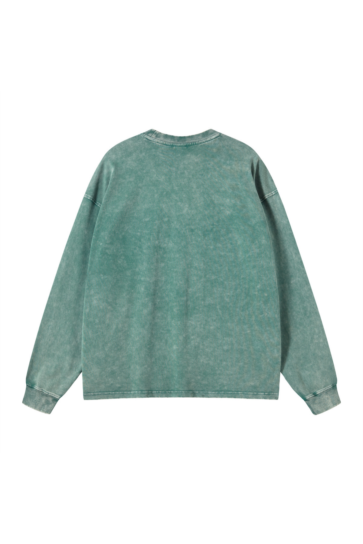 Distressed Washed Long-Sleeve T-Shirt