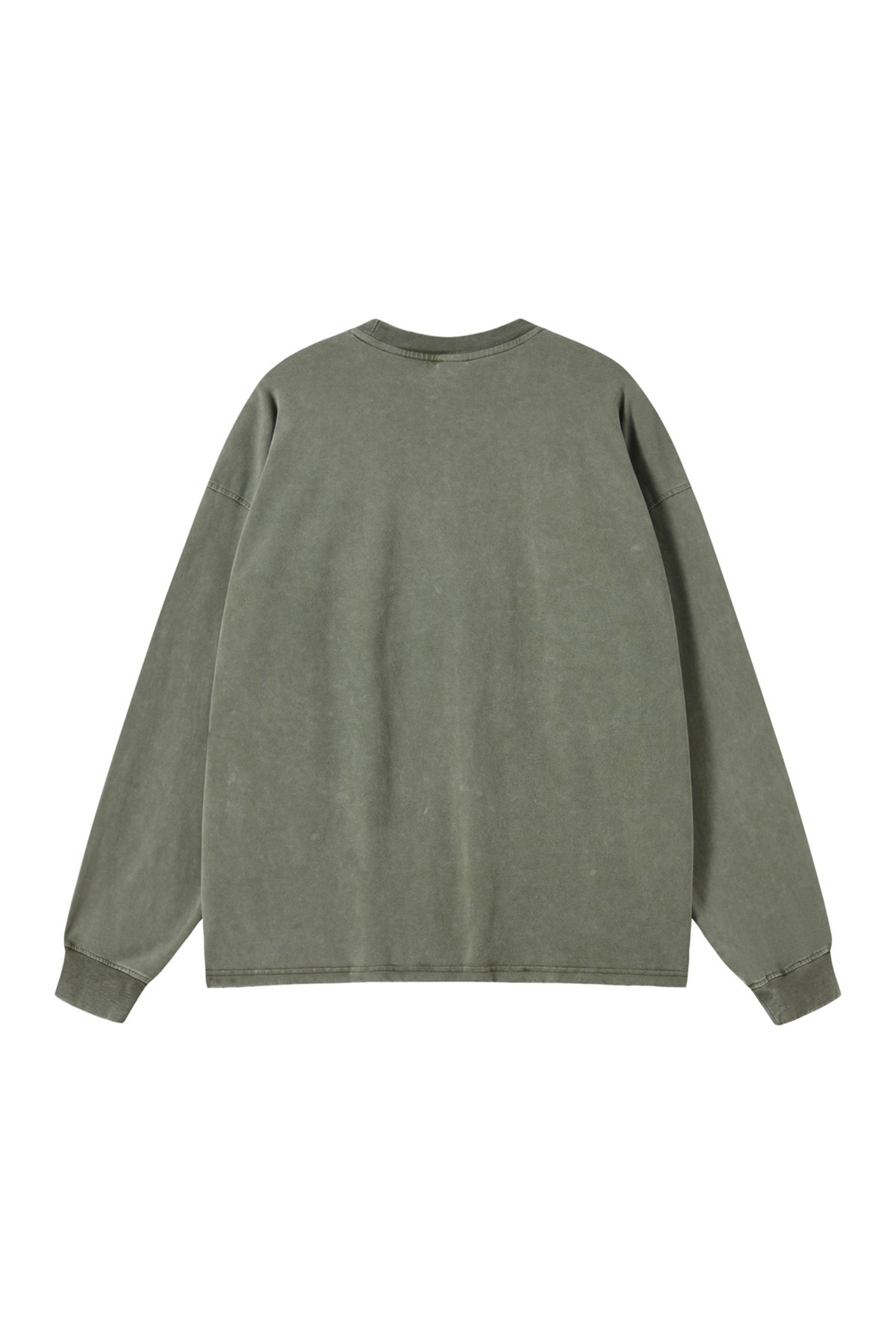 Distressed Washed Long-Sleeve T-Shirt