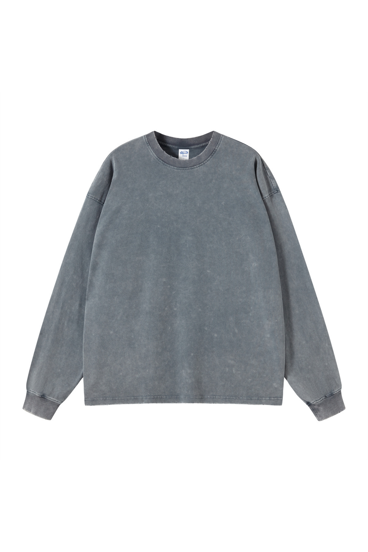 Distressed Washed Long-Sleeve T-Shirt