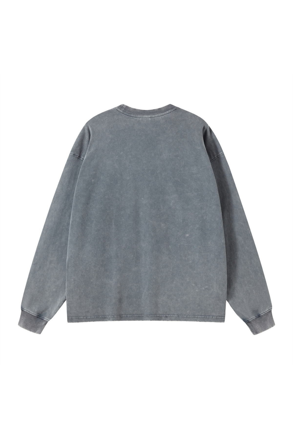 Distressed Washed Long-Sleeve T-Shirt