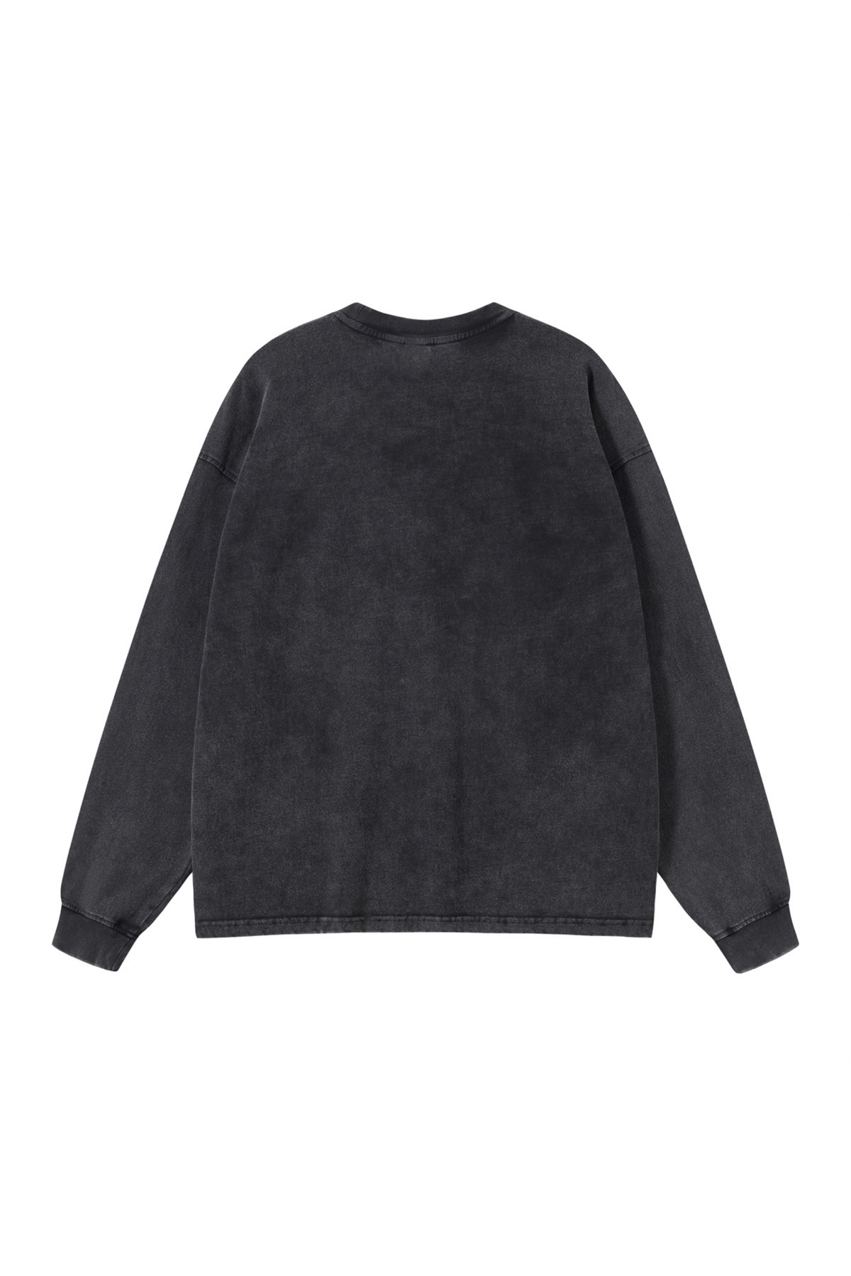 Distressed Washed Long-Sleeve T-Shirt