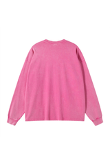 Distressed Washed Long-Sleeve T-Shirt