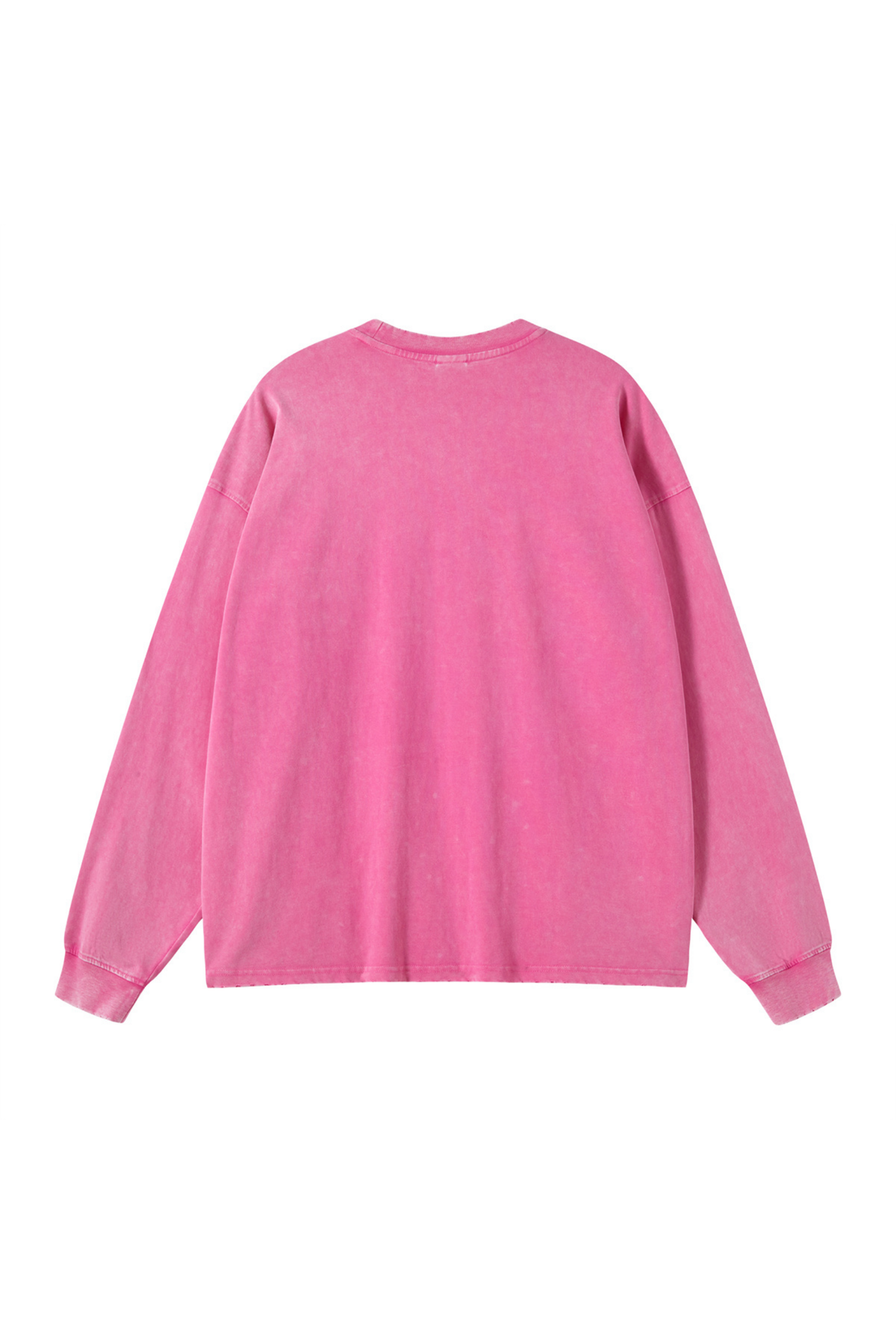 Distressed Washed Long-Sleeve T-Shirt