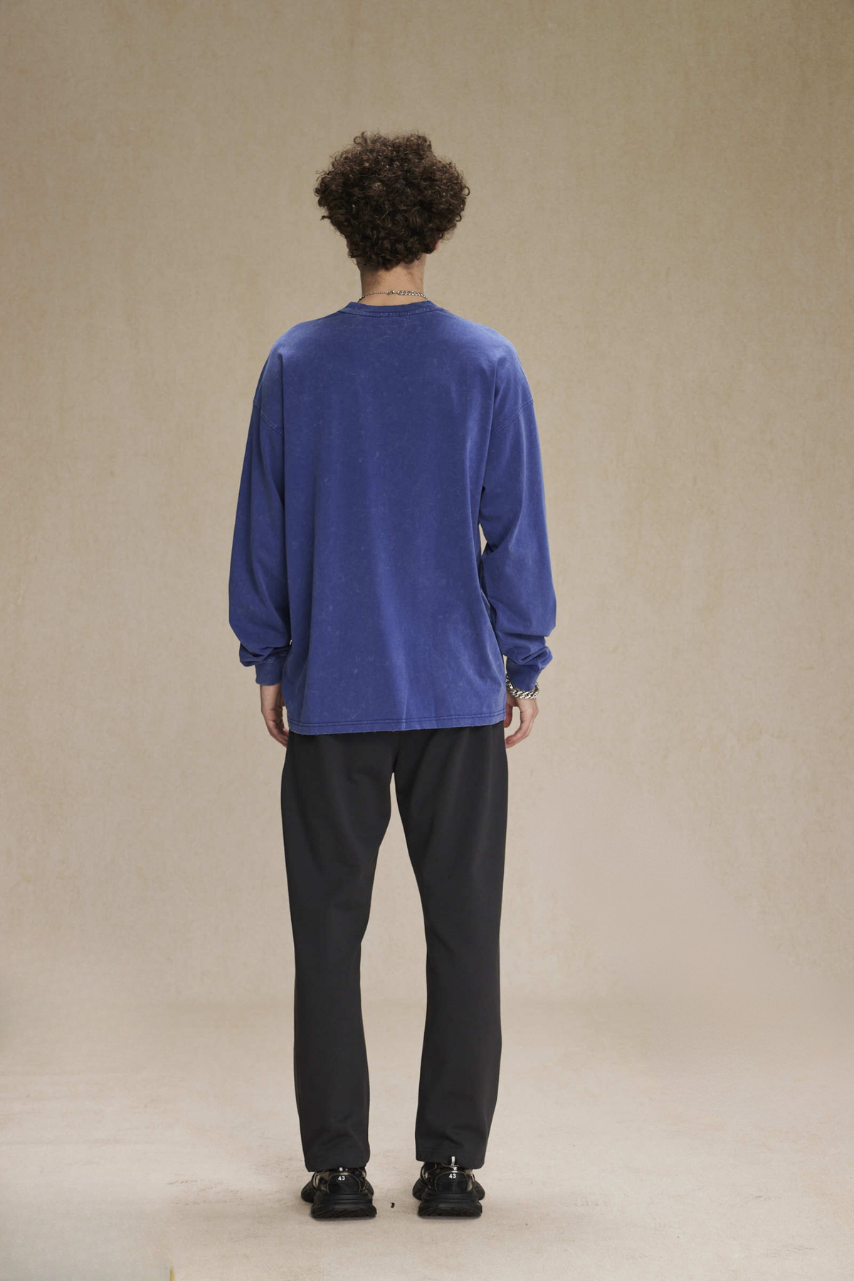 Distressed Washed Long-Sleeve T-Shirt