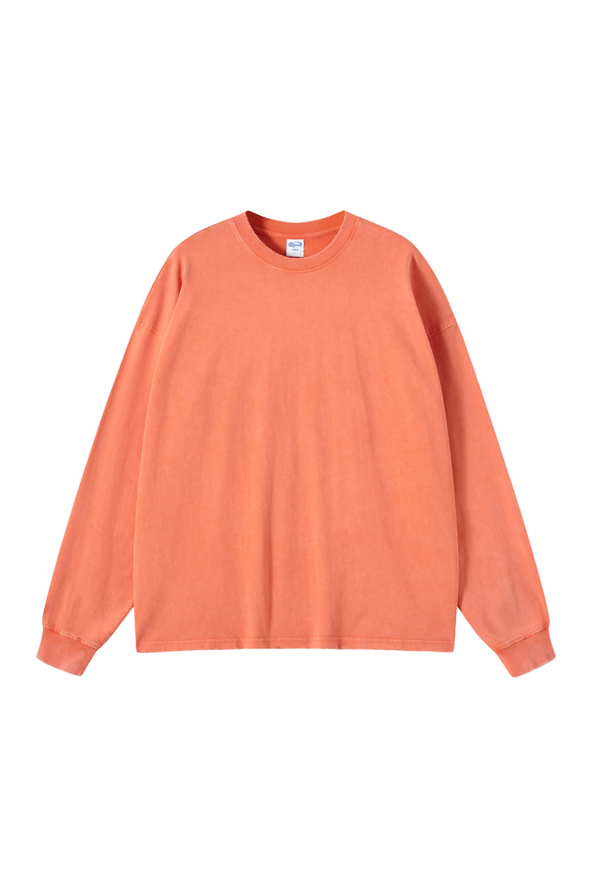 Distressed Washed Long-Sleeve T-Shirt