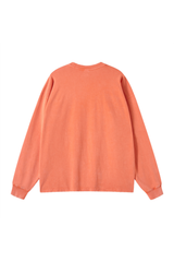 Distressed Washed Long-Sleeve T-Shirt