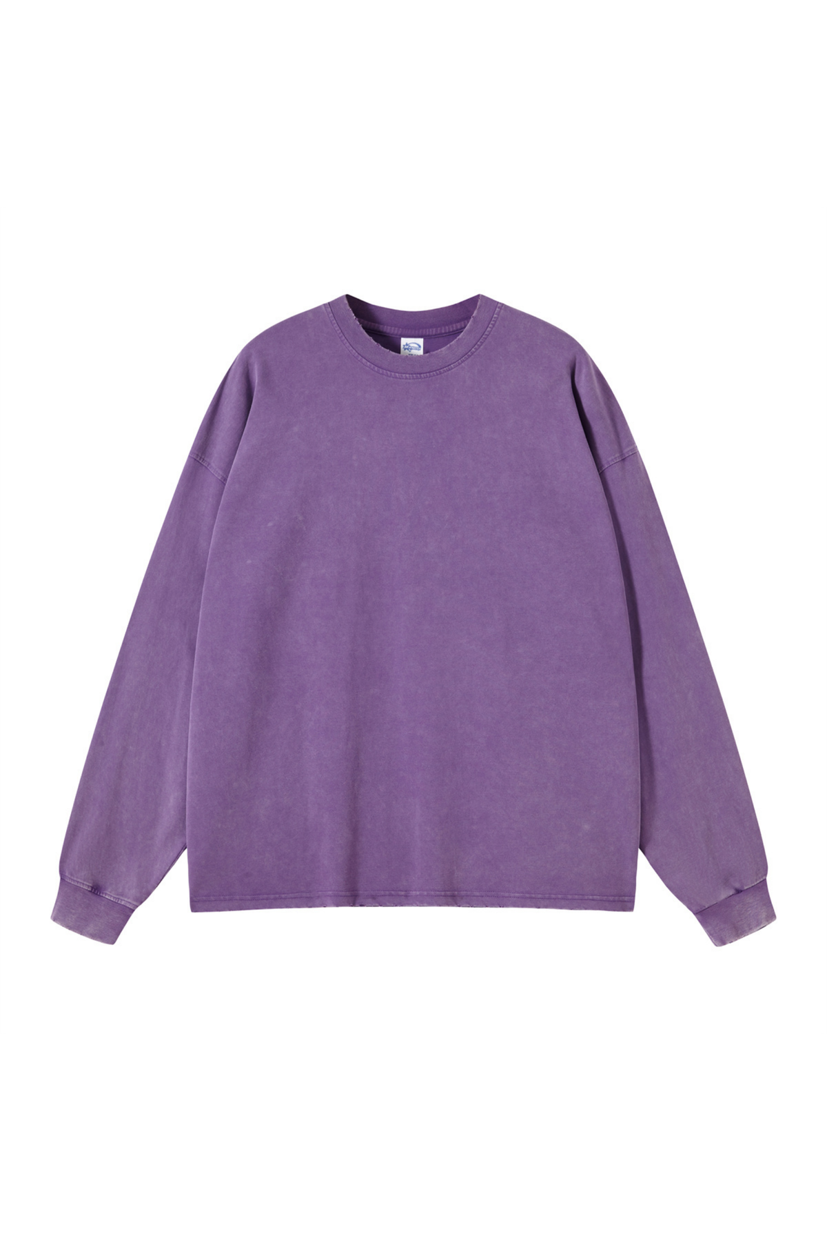 Distressed Washed Long-Sleeve T-Shirt