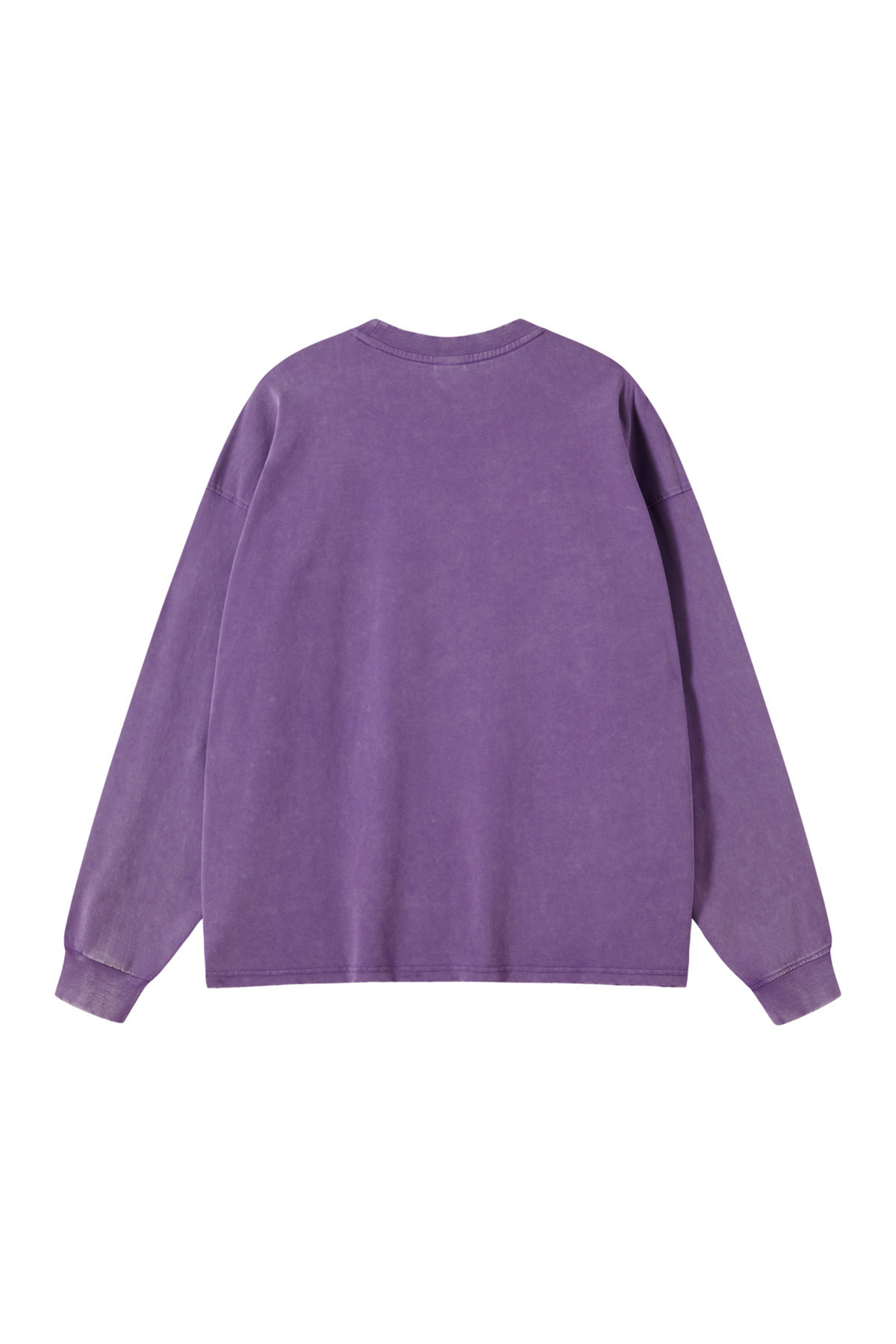 Distressed Washed Long-Sleeve T-Shirt