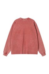 Distressed Washed Long-Sleeve T-Shirt
